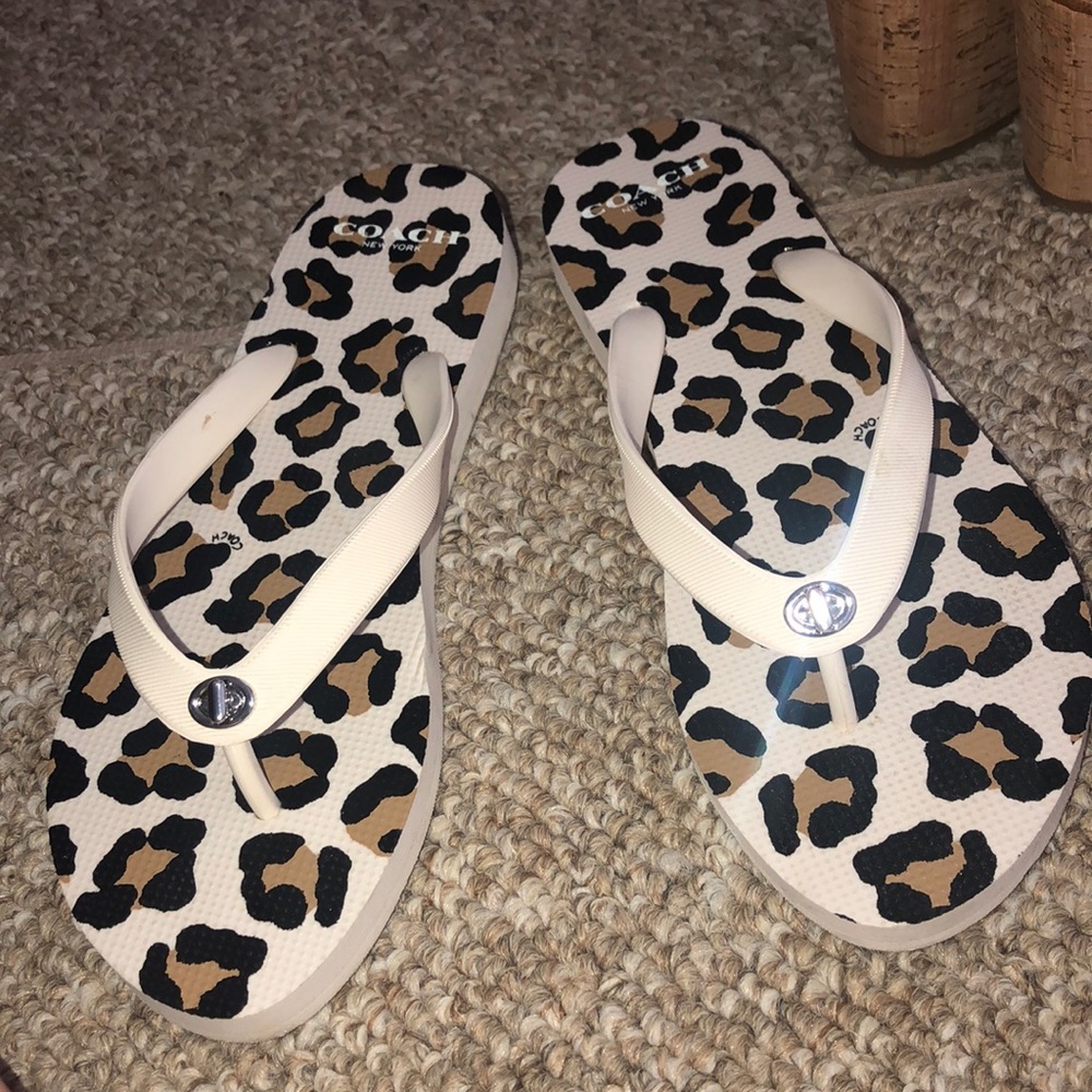 Coach New York flip flops